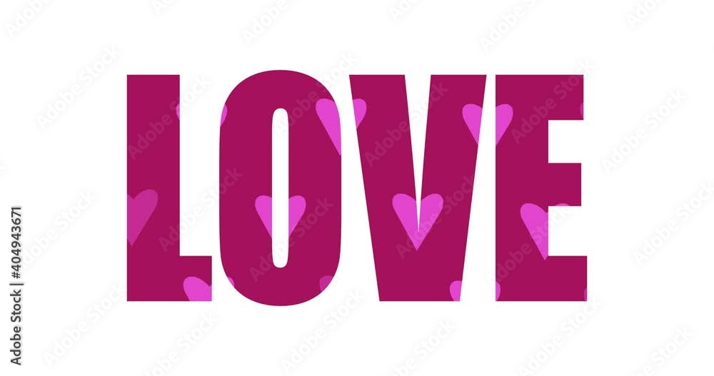 LOVE text, I love you in different colors on a white background. Animation love LOVE text, I love you in different colors on a white background. Animation love