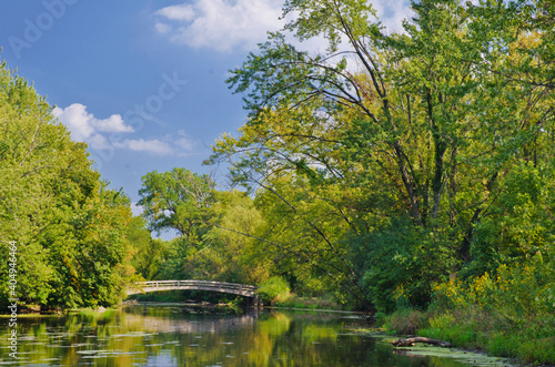572-61 DuPage River in Summer in Naperville, IL photo