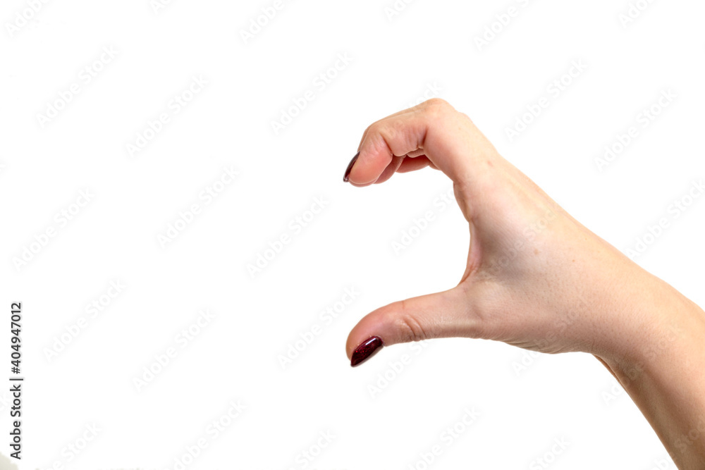 Hand forming a half heart shape. Hands forming a heart on white background.  Valentine concept. Stock Photo | Adobe Stock