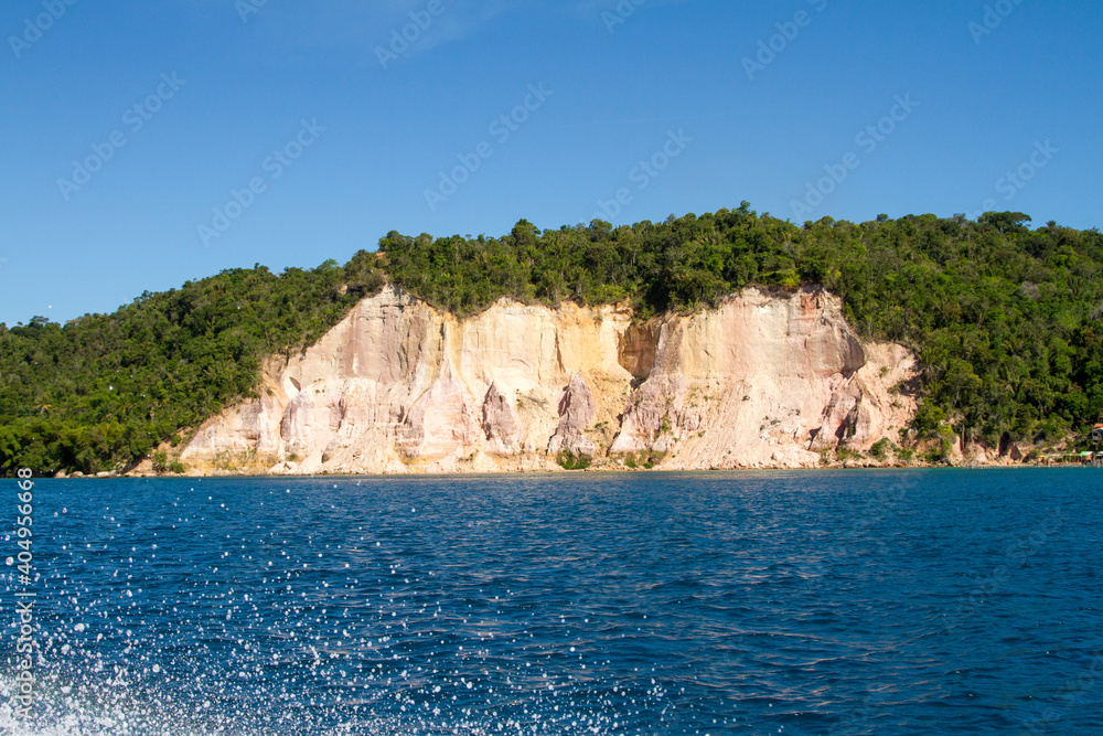 View of the cliffs at Morro do Sao Paulo.