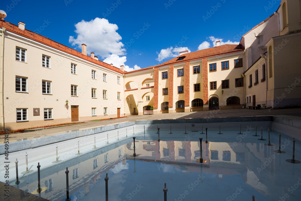 The Sarbievijus Courtyard of Vilnius University in the Old Town of Vilnius, Lithuania