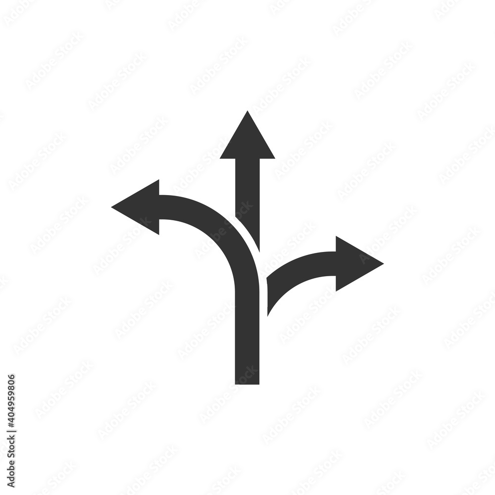 Arrow icon symbol. Abstract icon with arrows direction on white background for concept Arrow icon symbol. Abstract icon with arrows direction on white background for concept