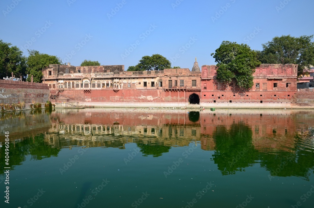 Pond with green water in Jodhpur, Rajasthan
