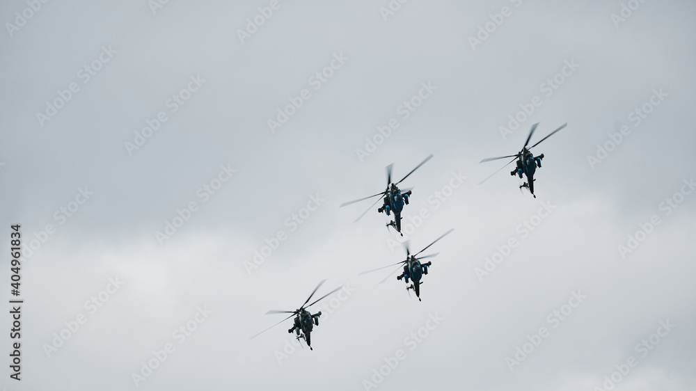 High aerobatics of pilots of Mi-28 attack combat vehicles High aerobatics of pilots of Mi-28 attack combat vehicles