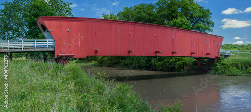 hogback covered bridge, summer photo