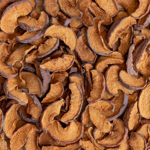 Dried fruit. Background of dried slices apples