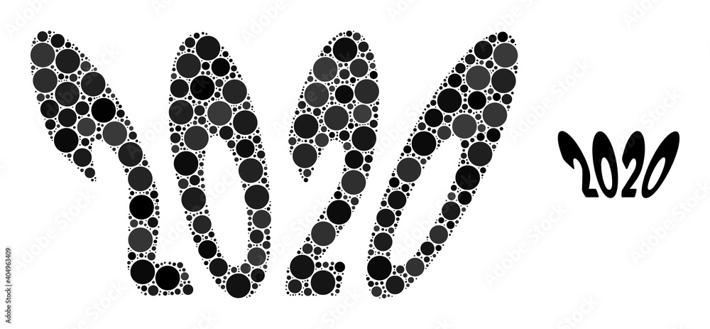 2020 perspective text composition of round pixels in different sizes and color hues. Vector round dots are grouped into 2020 perspective text composition. 2020 perspective text composition of round pixels in different sizes and color hues. Vector round dots are grouped into 2020 perspective text composition.