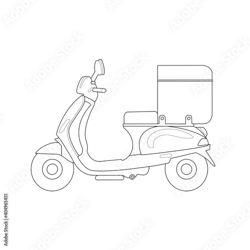 Silhouette scooter illustration