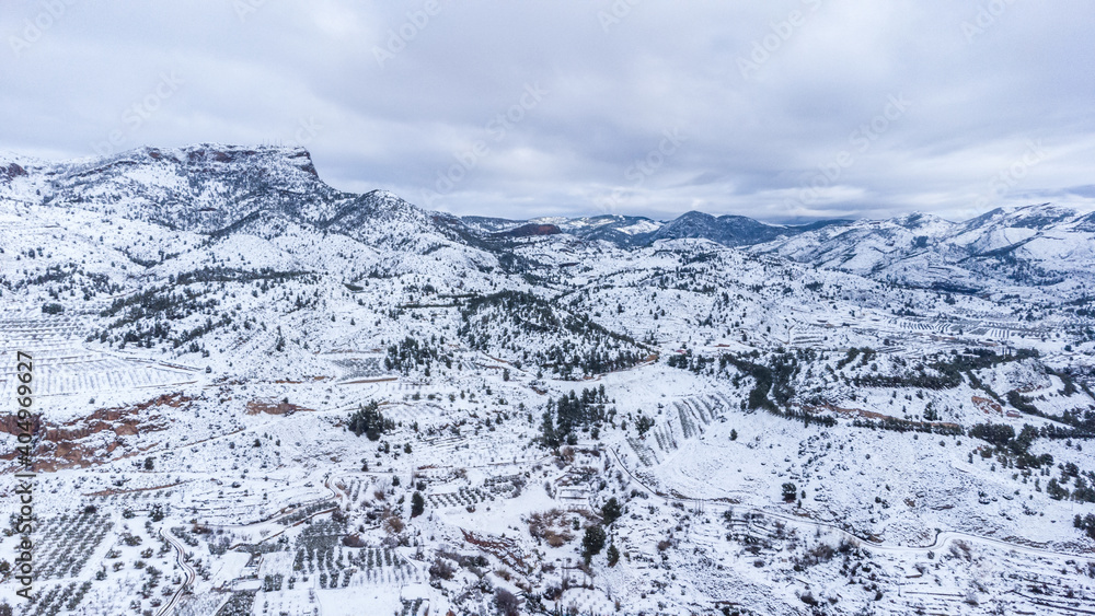 Fotos aéreas de las grandes nevadas en España