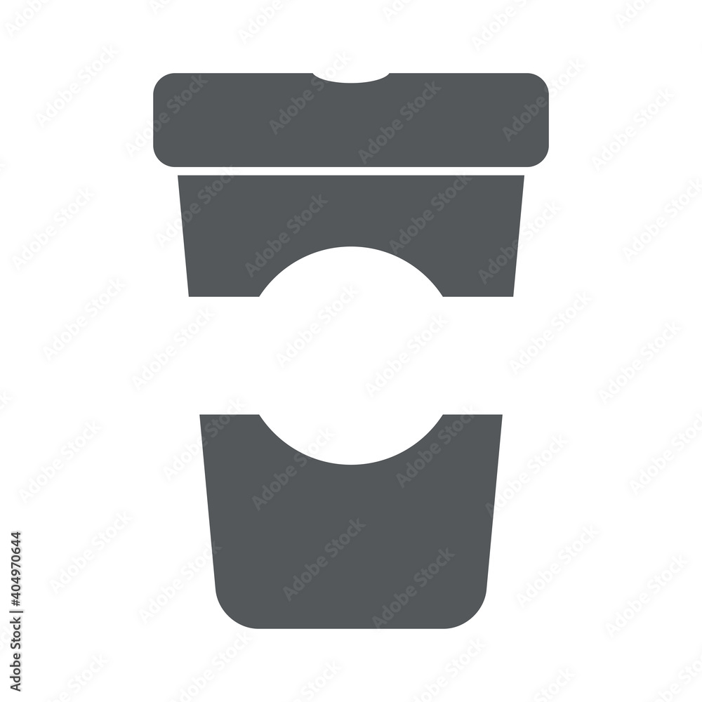 coffee cup icon, silhouette style coffee cup icon, silhouette style