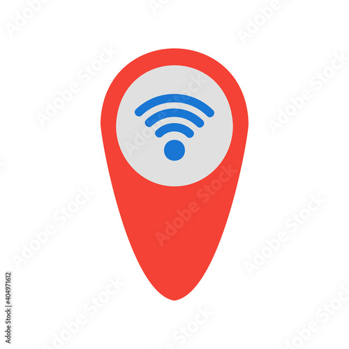 Place icon vector illustration in flat style about internet of things for any projects