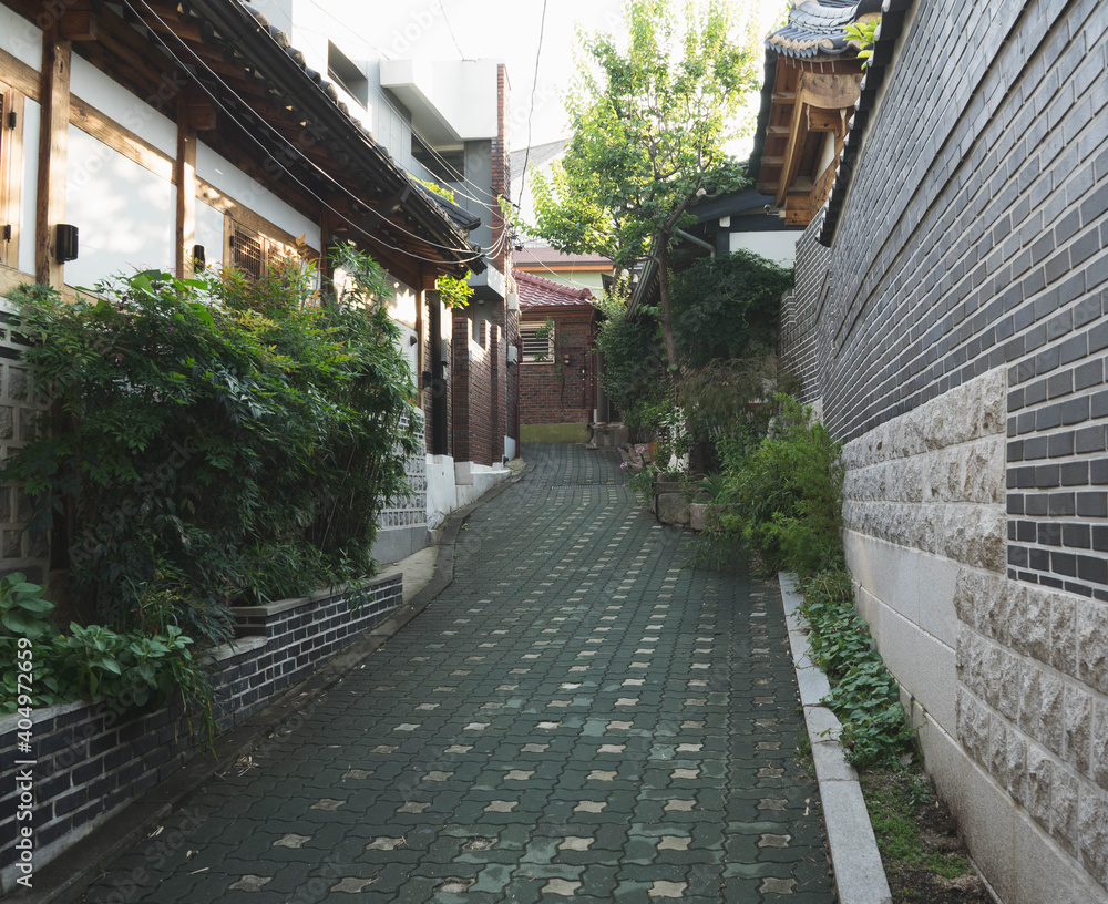 korean street at hanok village