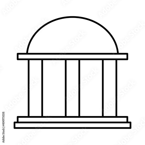 observatory building icon, line style