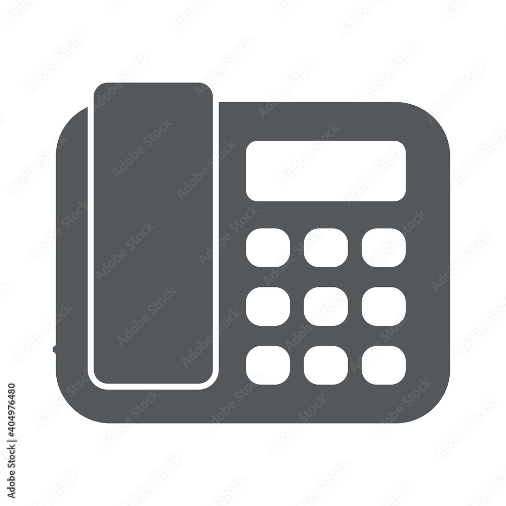 office phone icon, silhouette style office phone icon, silhouette style