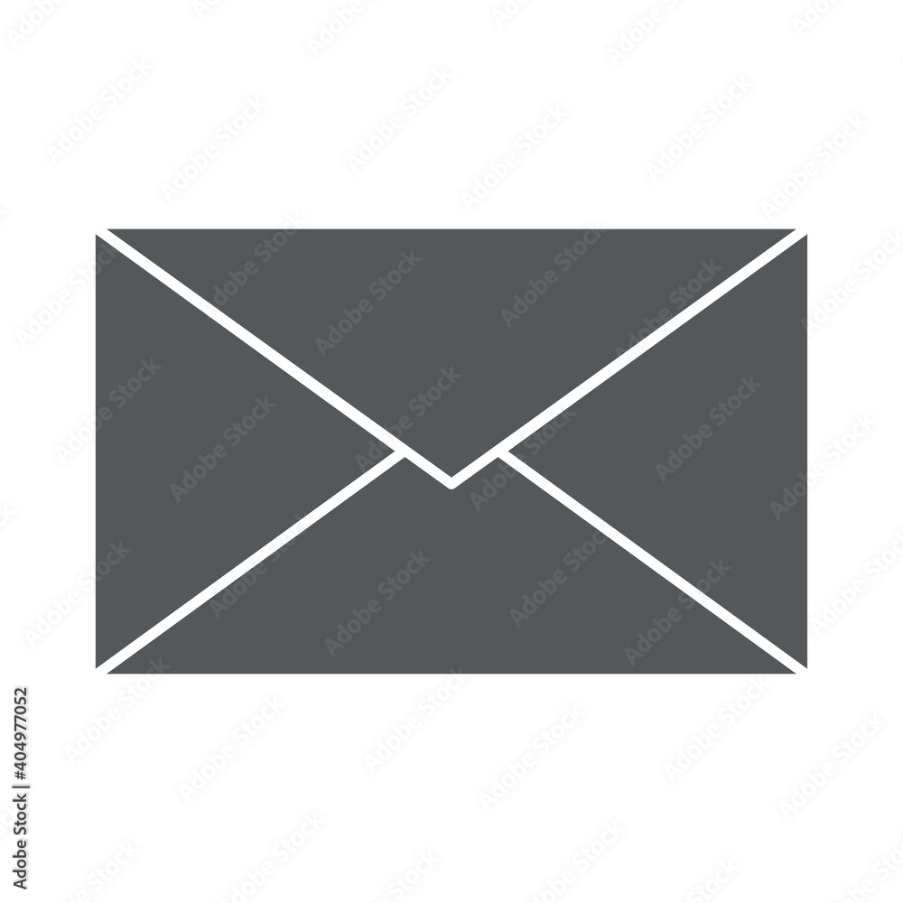 envelope icon image, silhouette style envelope icon image, silhouette style