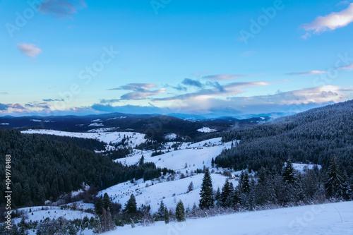 Beautiful winter landscape in Kosanica (Montenrgro) © Cheperatz