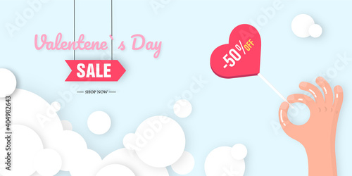 Valentine`s day blue background 2