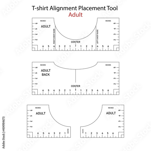 Shirt Ruler Bundle Shirt Alignment Tool Set Stock Vector by