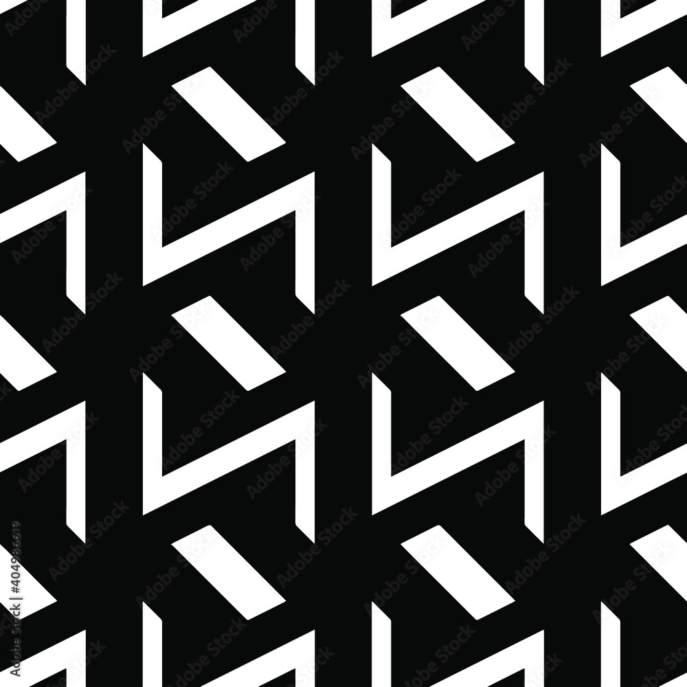 Obraz premium Black and white texture. Abstract seamless geometric pattern. 
