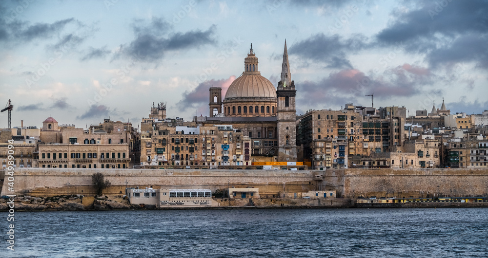 The port of Valletta, the small capital of the Mediterranean island of Malta