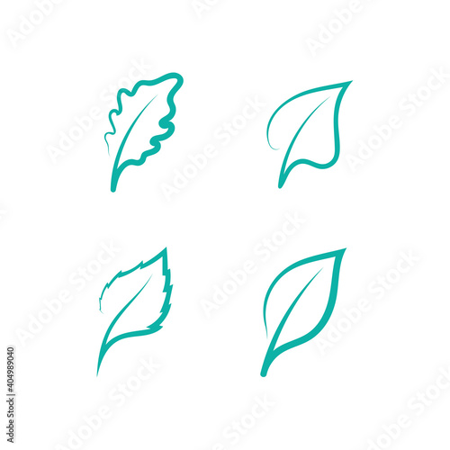 Tree leaf vector and green logo design friendly concept health and nature logo and symbol