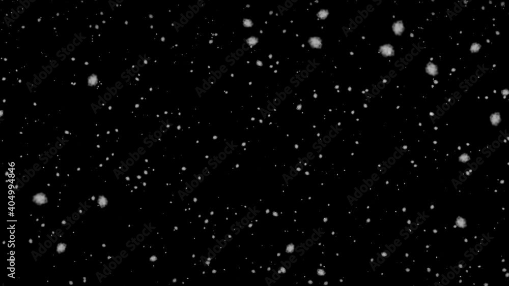 Looped snowflakes falling isolated on black alpha. Christmas snow loop effect falling down slowly 4K animation (Endless Loop). Snow Flakes on screen overlay black background Looped snowflakes falling isolated on black alpha. Christmas snow loop effect falling down slowly 4K animation (Endless Loop). Snow Flakes on screen overlay black background