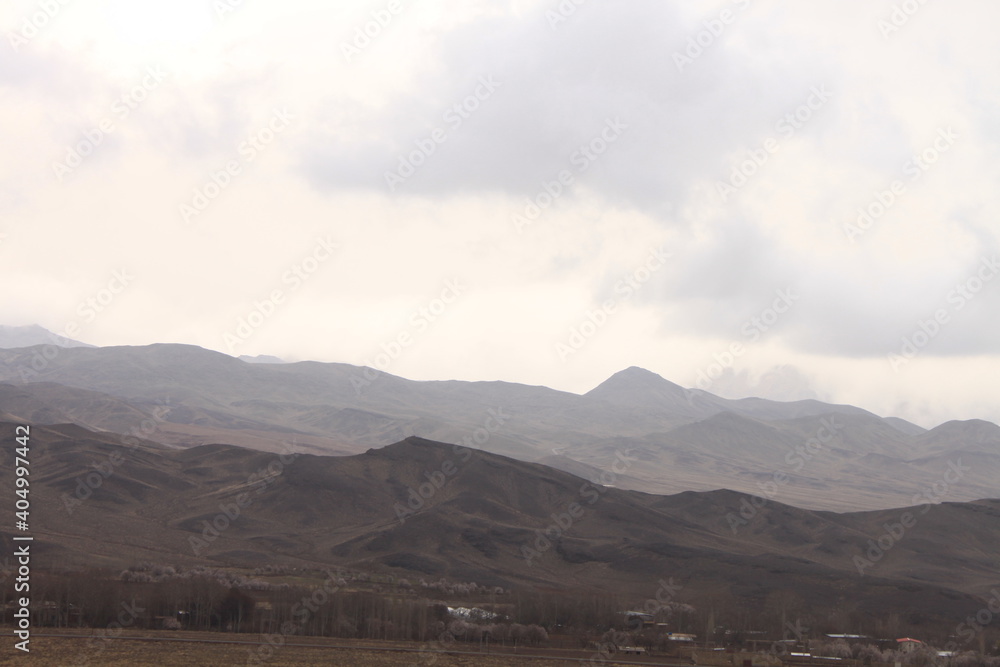 clouds over the mountains