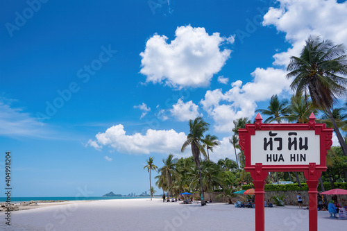 New nomal Hua Hin on beaches in Thailand after the coronavirus.