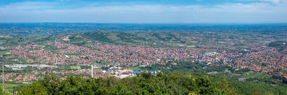 Naklejka premium Panorama View of Arandjelovac City in Serbia