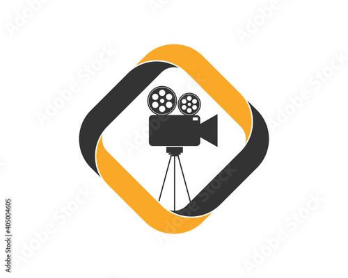 Video recorder in the square logo