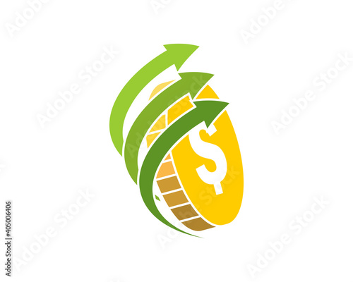 Con with arrow growth up logo