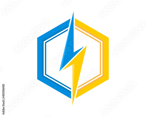 Free Download Electrical symbol in the hexagon shape - GFXLoad