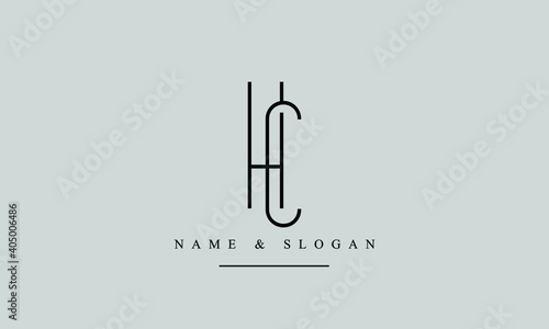 HC, CH, H, C Letter Logo Design with Creative Modern Trendy Typography