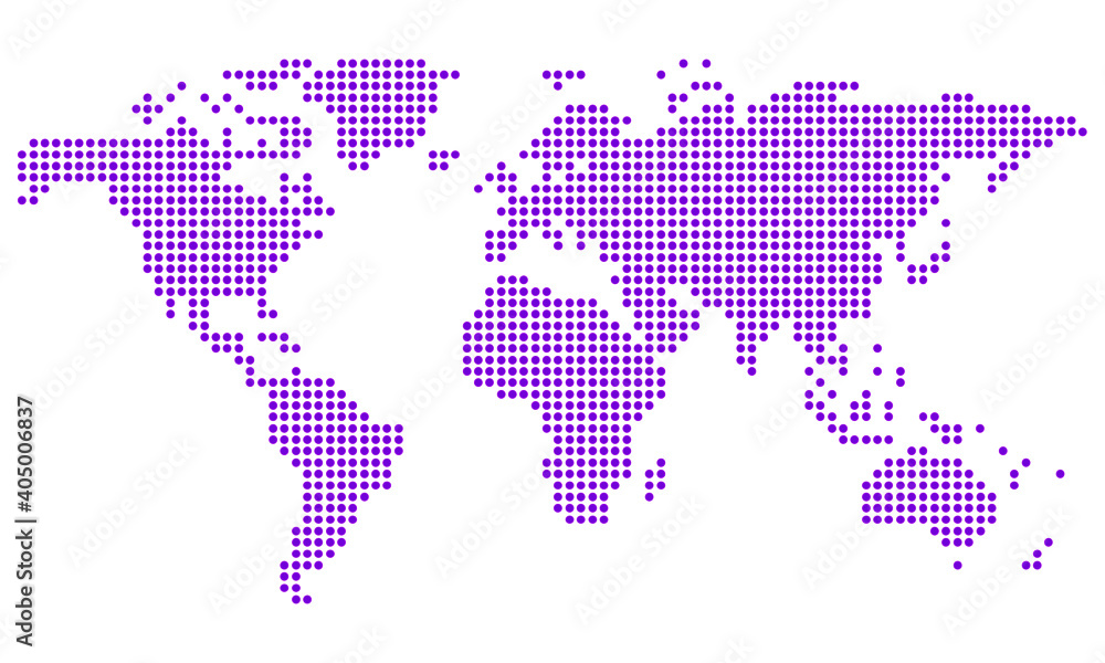 Fototapeta premium Geographical Dotted Map of the world
