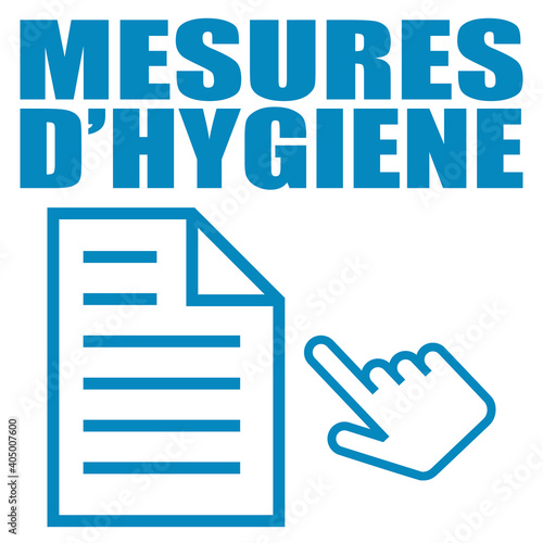 Logo mesures d'hygiène.