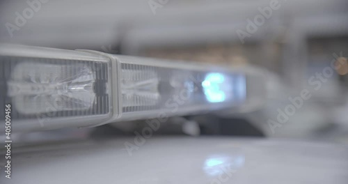 Police Car Siren Moving 4K
