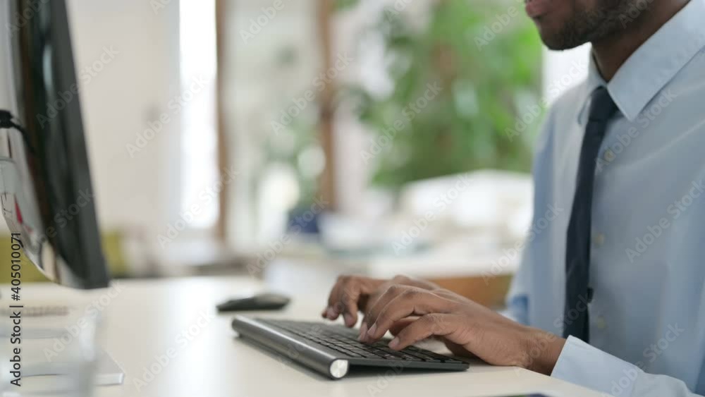 Hands of Businessman Typing on Keyboard, Close Up Hands of Businessman Typing on Keyboard, Close Up