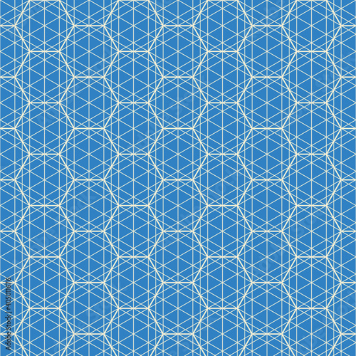 Hexagon art deco pattern background.