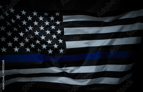 Police Thin Blue Line Flag