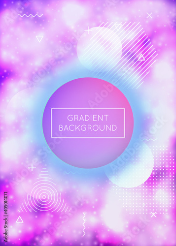 Luminous background with liquid neon shapes. Purple fluid. Fluorescent cover with bauhaus gradient. Graphic template for book, annual, mobile interface, web app. Lucid luminous background.