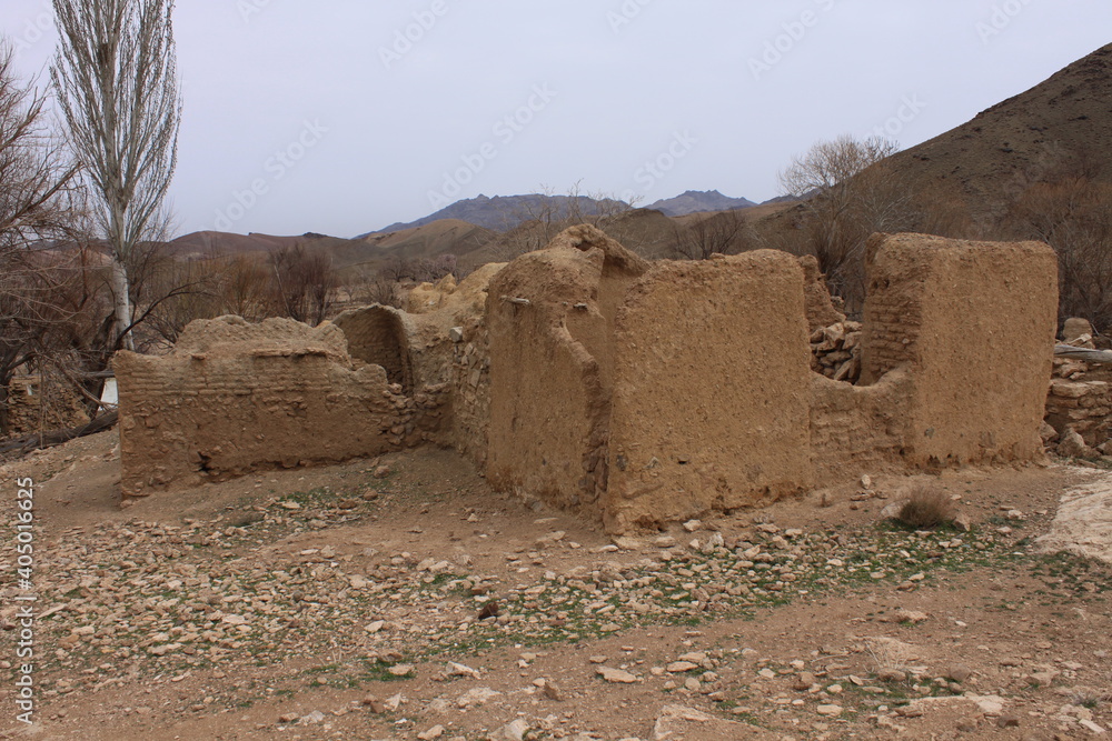 Abandon hundred years old house in Iran desert