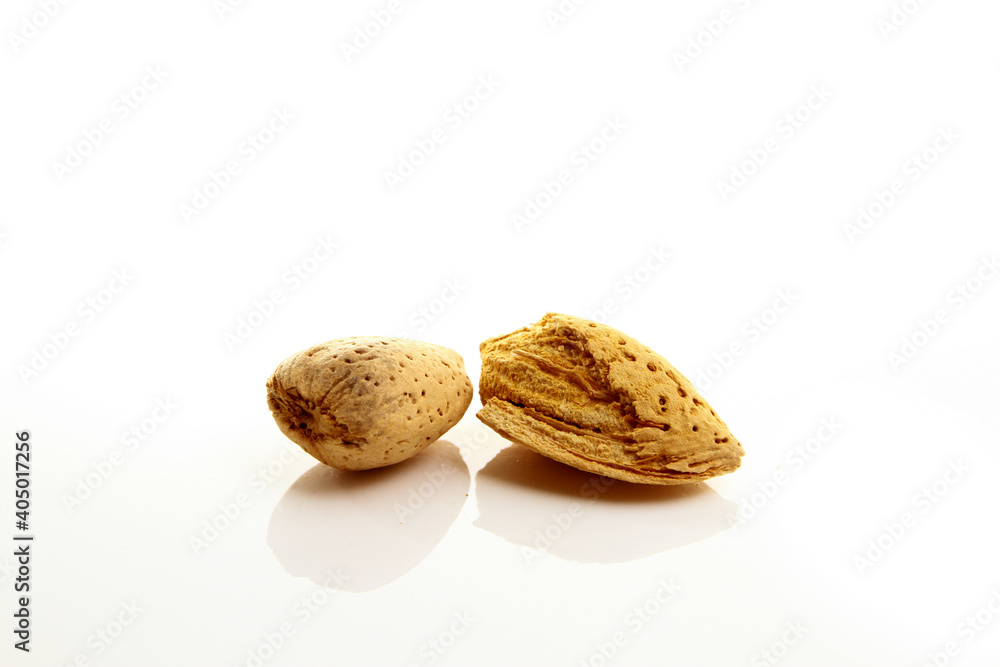Shell raw almonds are delicious and healthy for snacking Shell raw almonds are delicious and healthy for snacking