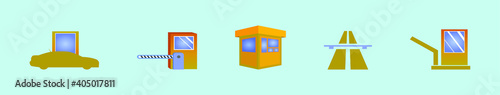 set of toll cartoon icon design template with various models. vector illustration isolated on blue background