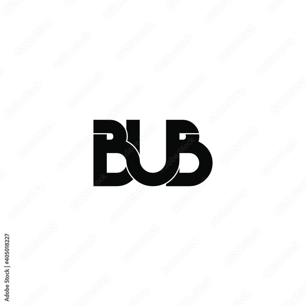 bub letter original monogram logo design bub letter original monogram logo design