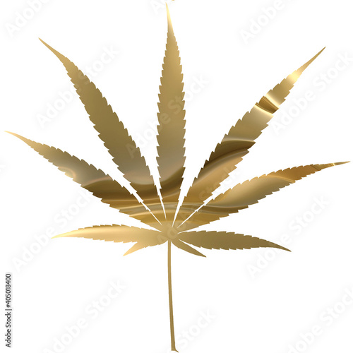 Liquid Gold Sativa Cannabis / Marijuana Leaf