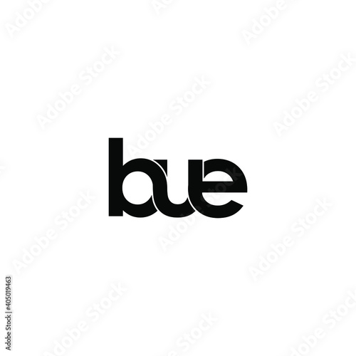 bue letter original monogram logo design