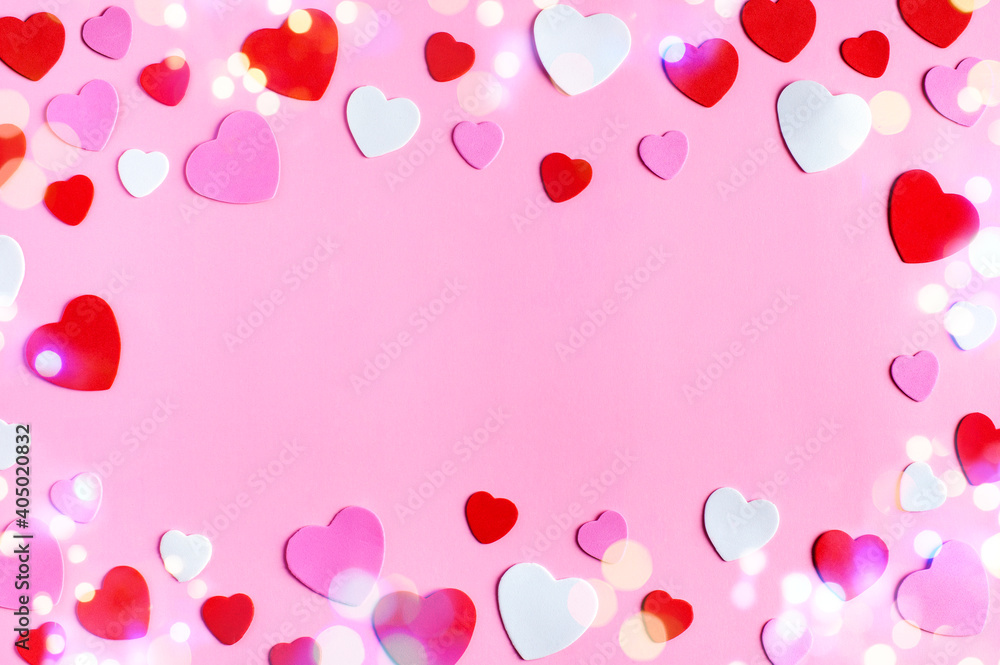 Valentines Day background with copy space.