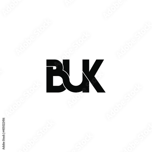buk letter original monogram logo design