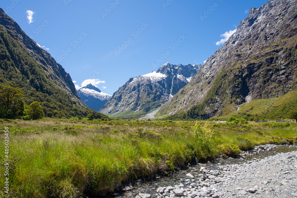 Mount Talbot view from Monkey Creek, New Zealand