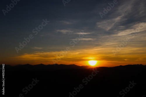 Wallpaper Mural sunset in the mountains Torontodigital.ca